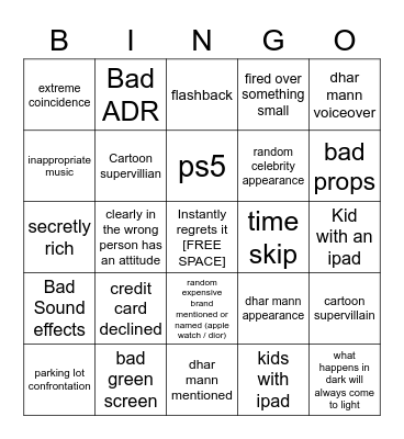 Dhar Mann Bingo v2 Bingo Card