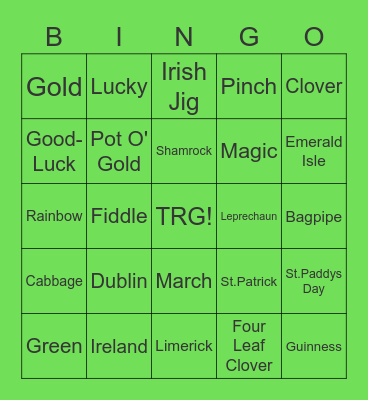 Happy St. Patricks Day! Bingo Card