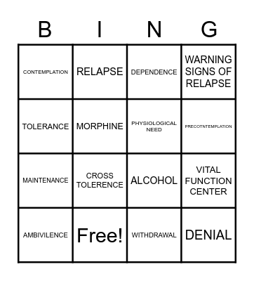 DOEP Bingo Card