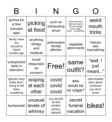 Brooksgo Bingo Card