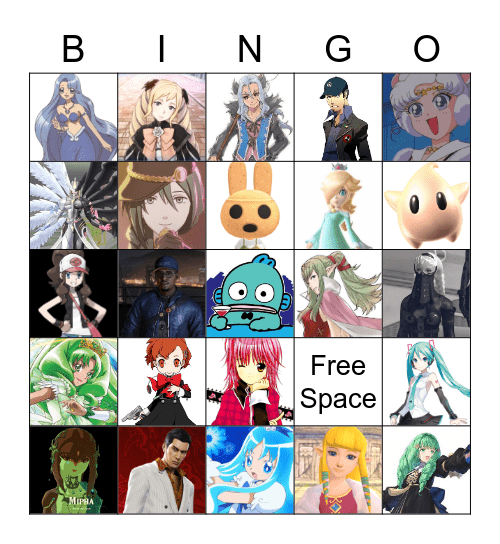 Favorite character Bingo Card