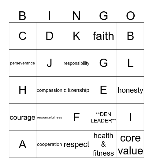 WOLVES COURAGE BINGO Card