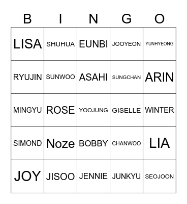 PAKJIHOON00 Bingo Card
