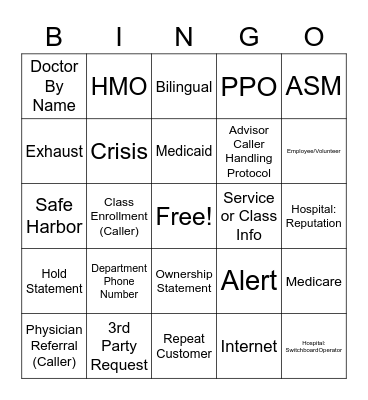 Marketing Services Bingo Card