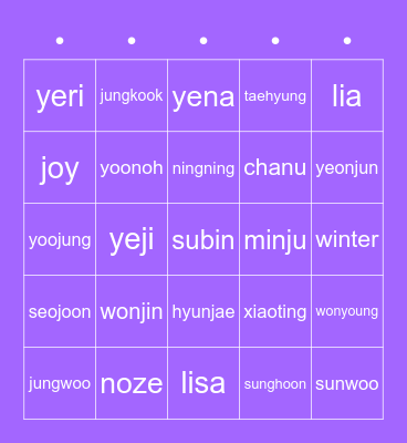 🐣 wanjin 🐣 Bingo Card