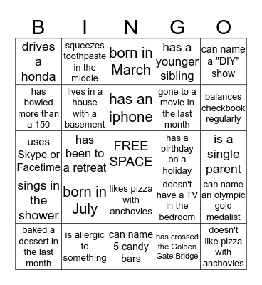 Women Living Connected Bingo Card