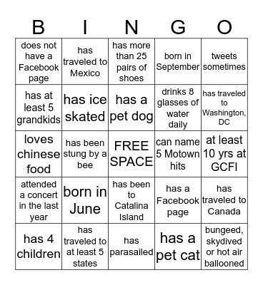 Women Living Connected Bingo Card