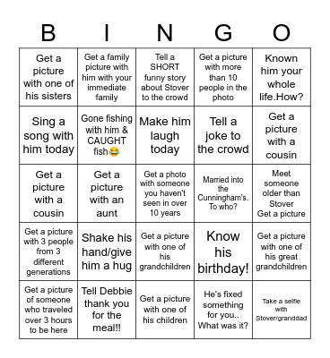 Stover bingo Card