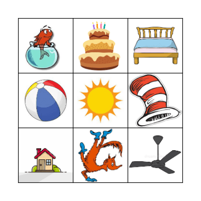 Cat in the Hat bingo Card