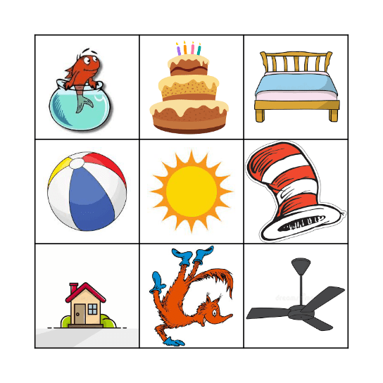 Cat in the Hat bingo Card