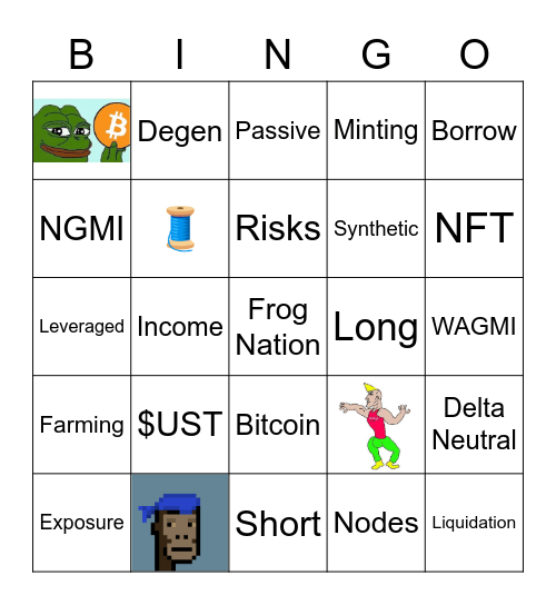 DEGEN COMBO Bingo Card