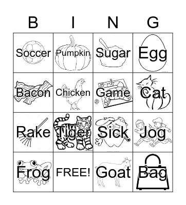 K & G all positions Bingo Card