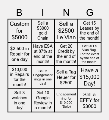 BINGO Card