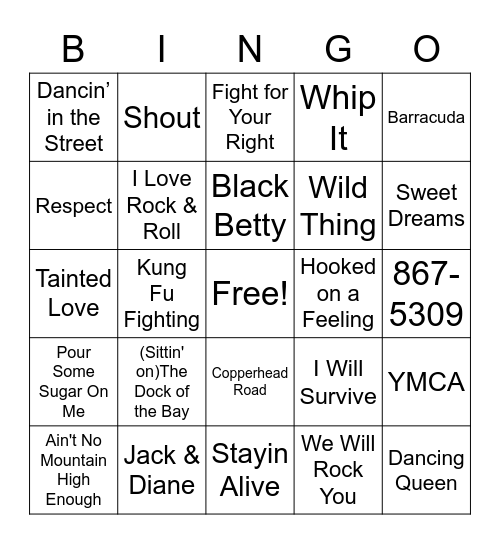 Blackout Bingo Card