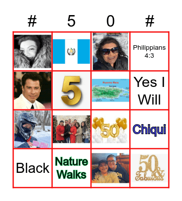 LISSY'S BIRTHDAY BINGO Card