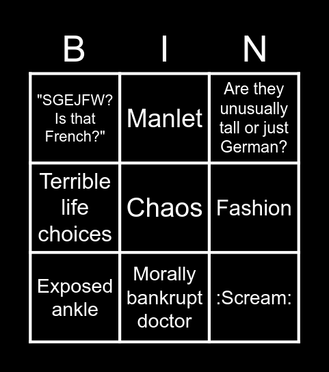 Gothia Bingo Card