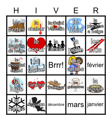 L'Hiver Bingo Card