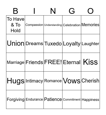 Kirstie and Dwight Anniversary Bingo Card
