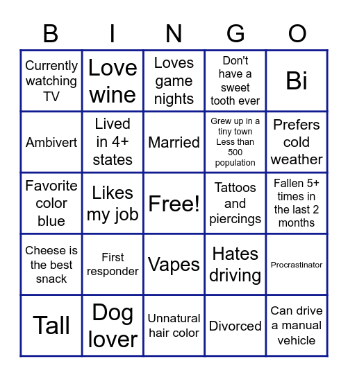 Jess BINGO Card