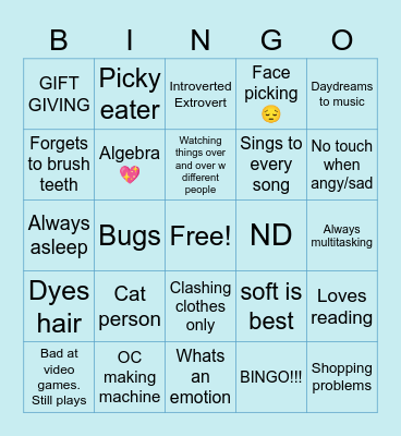 Arthur Bungos Bingo Card