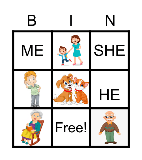 MY FAMILY BINGO Card