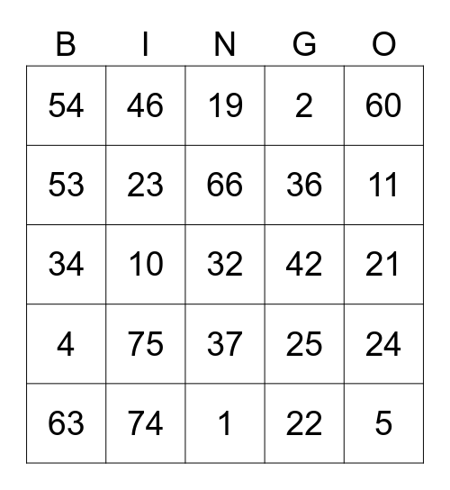 Mikail NUMBERS (Round 2) Bingo Card