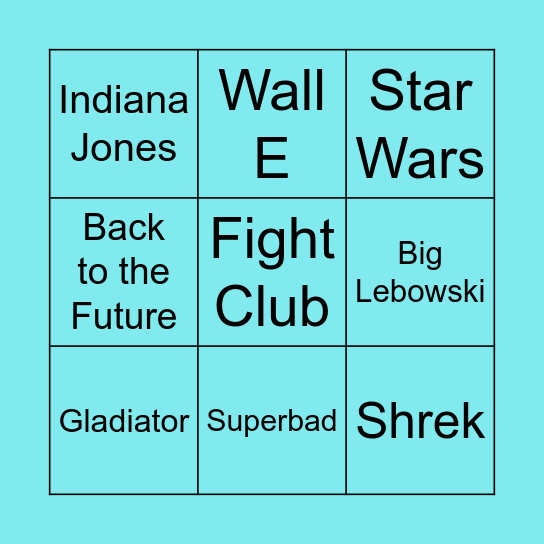 Movies Bingo Card