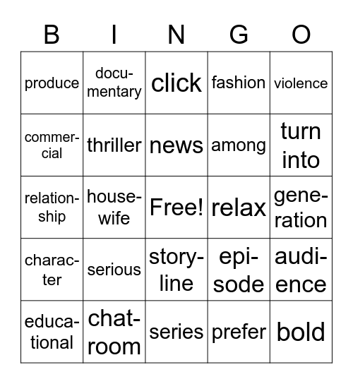 5a L 29-30 Bingo Card