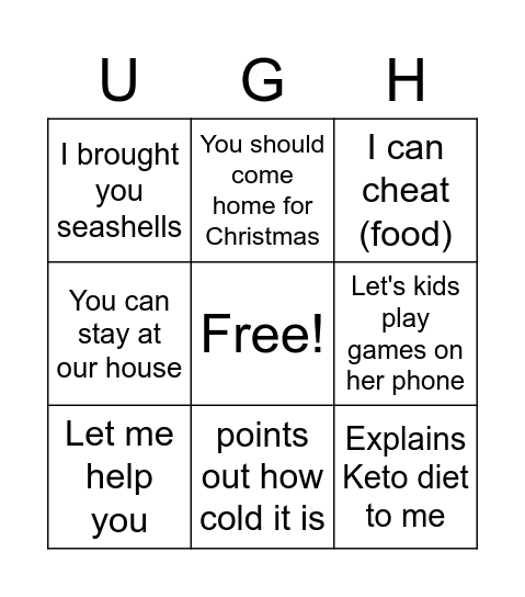 Round 2 Bingo Card