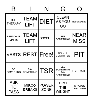 60 DAYS Bingo Card