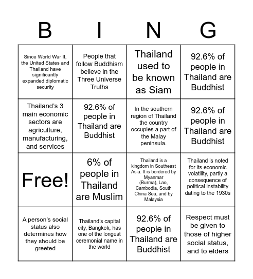 Untitled Bin Bingo Card