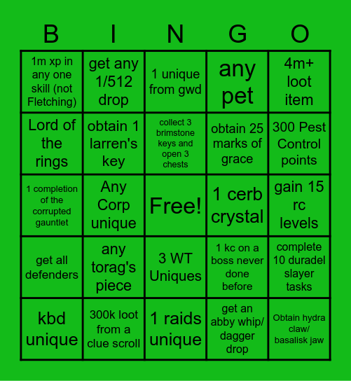 The Superior Bingo Card