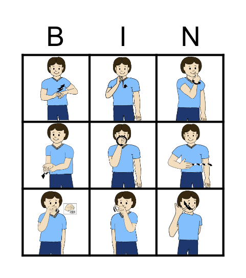 Auslan Animals Bingo Card