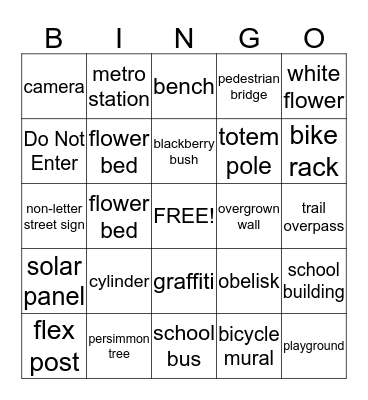 Know Your Trail Bingo Card