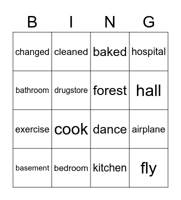 Word Bingo Card