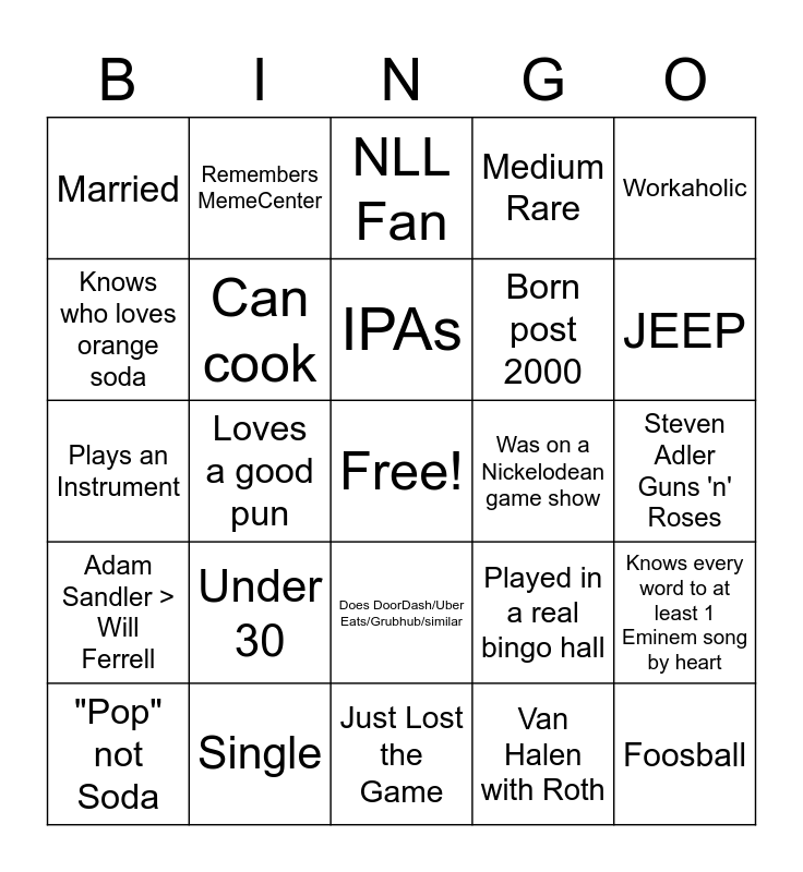 Bingo Card