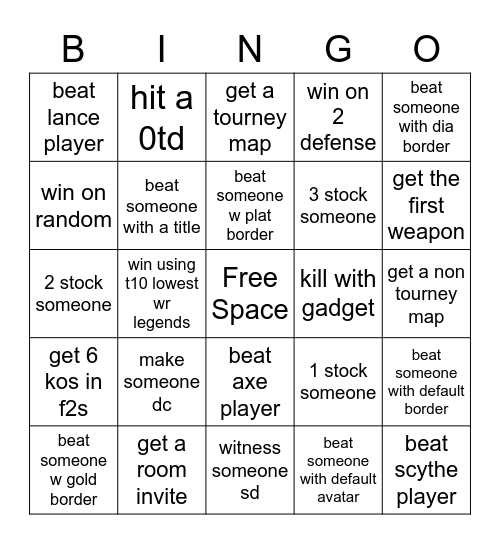 bingohalla Bingo Card