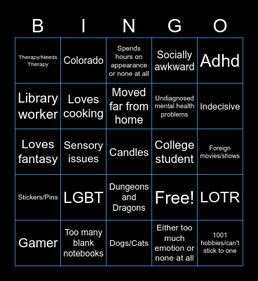 Julie's Bingo! Bingo Card