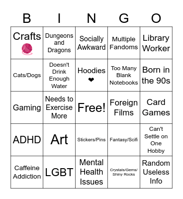 Julie's Bingo Card