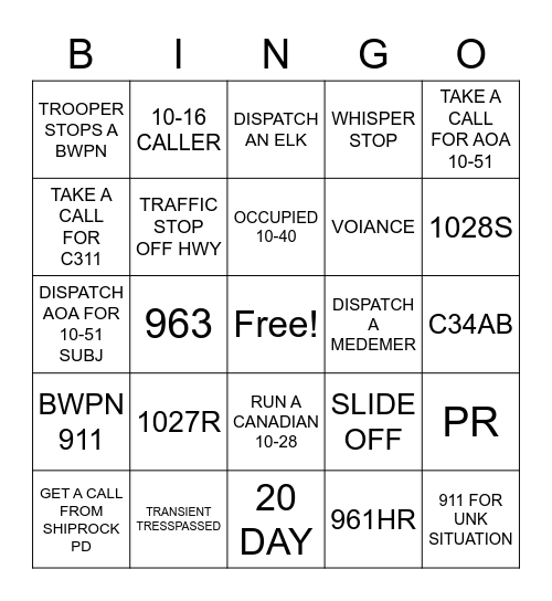 HP FUN Bingo Card