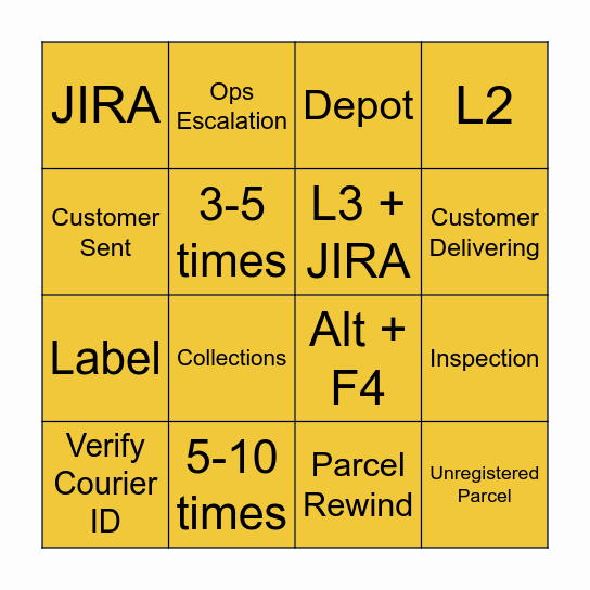 InPost Bingo Card