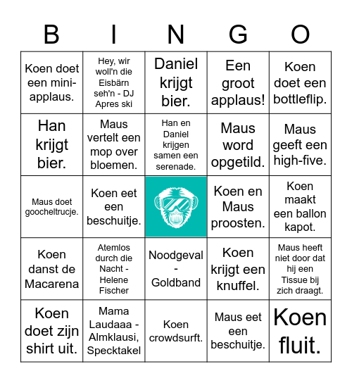 Bonte Bingo Bonus Bingo Card