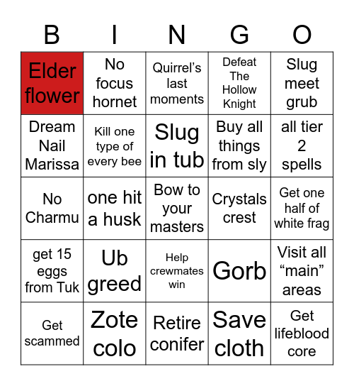 Bingo knight Bingo Card