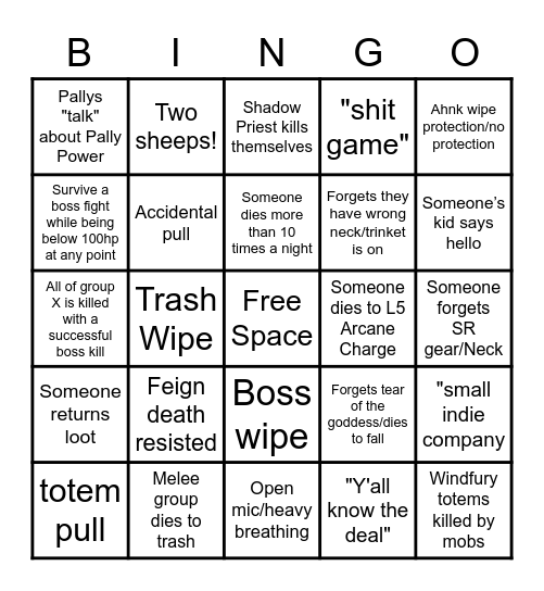 Good Times in MH & BT Bingo Card
