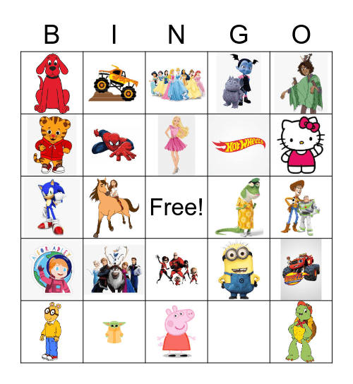 Character Bingo Card