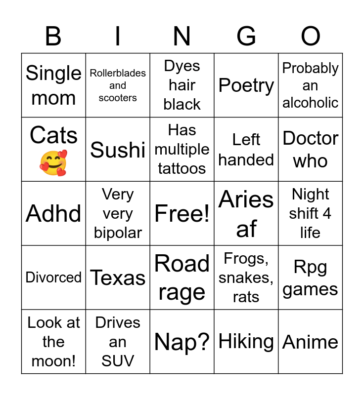 Bingo bongo Bingo Card