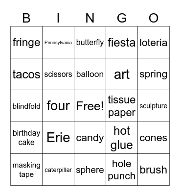 Piñata Party! Bingo Card