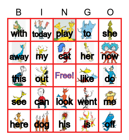 Happy Birthday Dr. Suess! Bingo Card