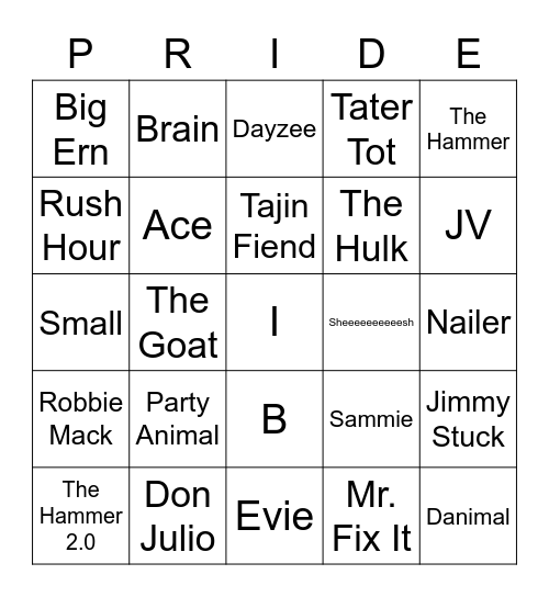 B(EST)INGO Bingo Card