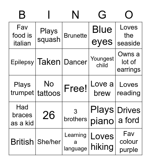 Ruthanna's Bingo Card